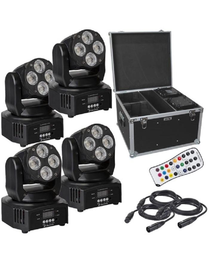 set da 4 motorizzati wash in fly case