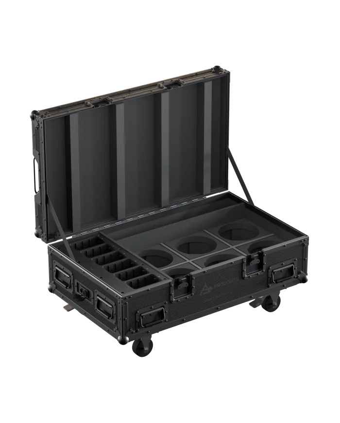 Fly Case con carica-batterie incluso per 6 proiettori SMARTBATPLUSG2.