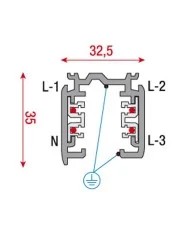 3-Phase Track 1000 mm bianco