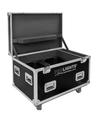 Flight case con scomparti disegnato per contenere 2 proiettori MOSAICO