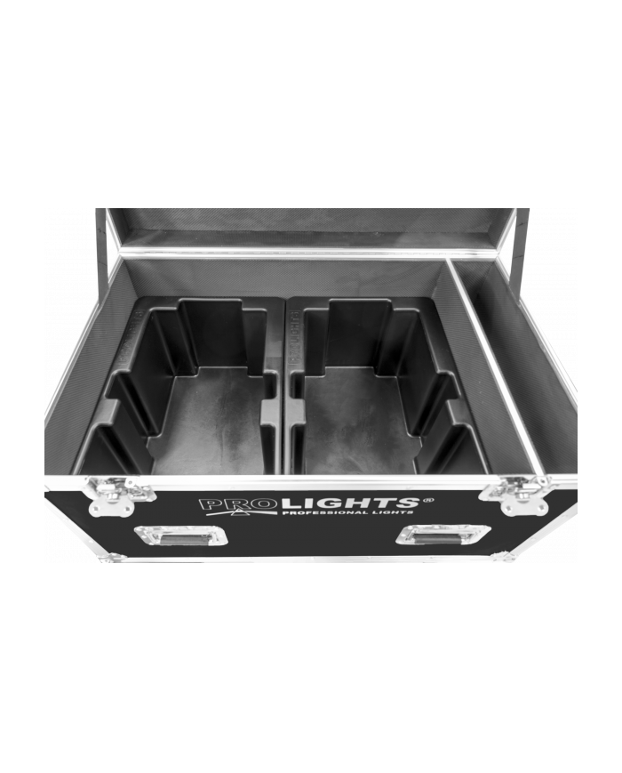 Flight case con scomparti disegnato per contenere 2 proiettori MOSAICO