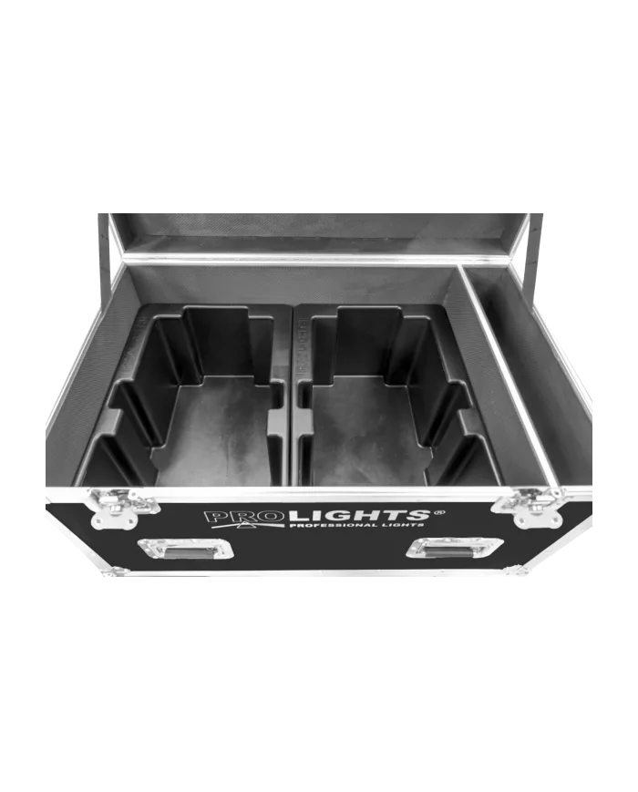 Flight case con scomparti disegnato per contenere 2 proiettori MOSAICO