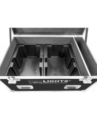 Flight case con scomparti disegnato per contenere 2 proiettori MOSAICO