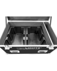 Flight case con scomparti disegnato per contenere 2 proiettori MOSAICO