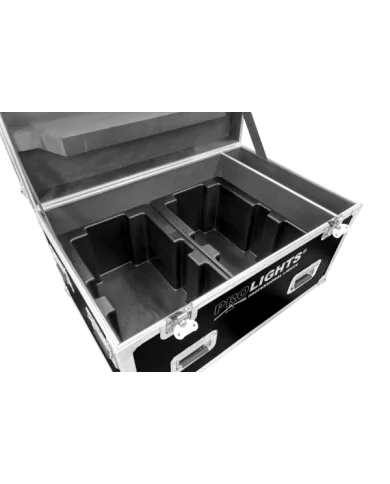Flight case con scomparti disegnato per contenere 2 proiettori MOSAICO