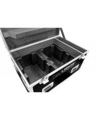 Flight case con scomparti disegnato per contenere 2 proiettori MOSAICO