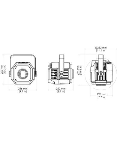 Proiettore d'immagine e d'effetti luminosi LED RGBW bianca da 100W Proiettore d'immagine e d'effetti luminosi LED RGBW bianca da 100W