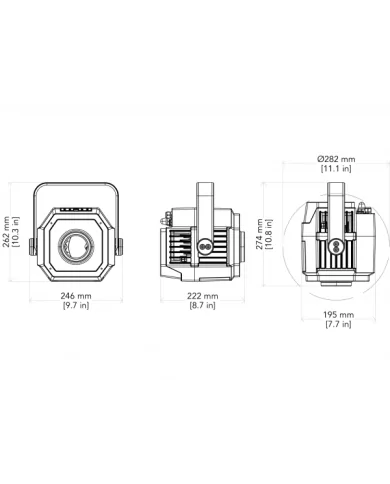 Proiettore d'immagine e d'effetti luminosi LED RGBW bianca da 100W
