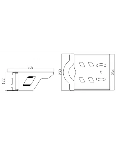 Staffa per MOSAICOJR per montaggio a parete e sospensione su