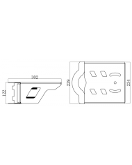 Staffa per MOSAICOJR per montaggio a parete e sospensione su
