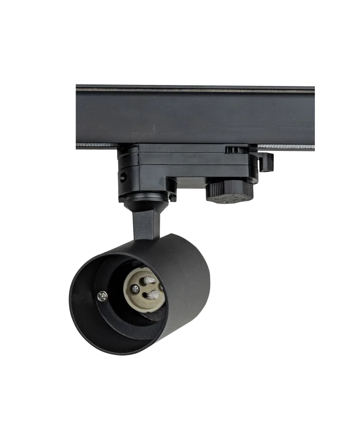 Trenton GU10 binario trifase Track Light Nero