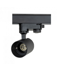 Trenton GU10 binario trifase Track Light Nero