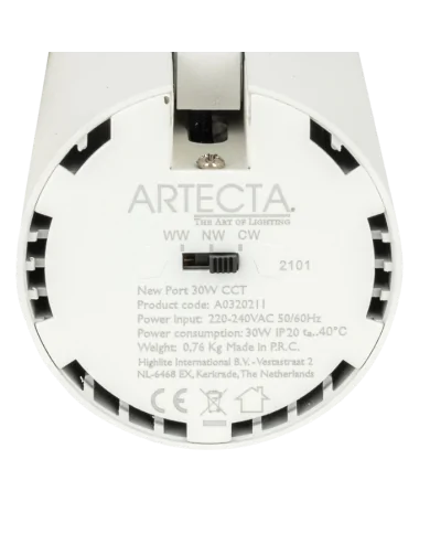 Proiettore da binario track mounted a led per quadri ed opere