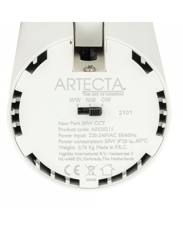 Proiettore da binario track mounted a led per quadri ed opere