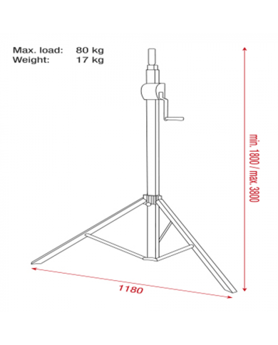 Supporto con avvolgimento con carico (80 kg) ma senza bisogno di cavi.