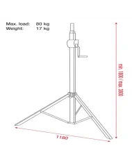 Supporto con avvolgimento con carico (80 kg) ma senza bisogno di cavi.