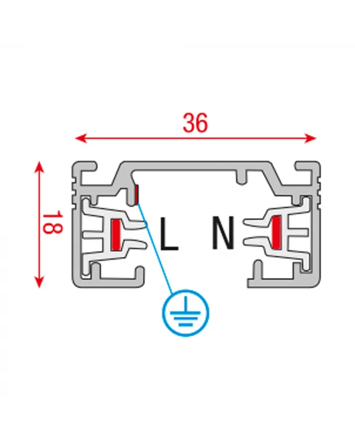 Binari illuminazione monofase per faretti