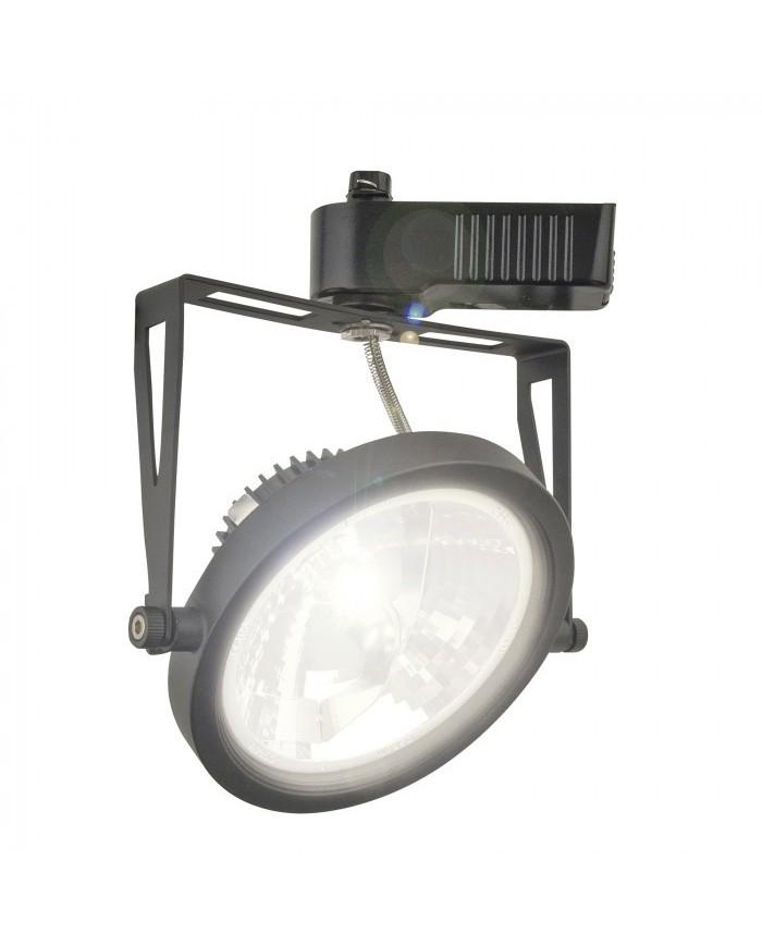 Barcelona Spot binario monofase 111-IRC/G53 (RAL9004) NERO