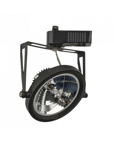 Barcelona Spot binario monofase 111-IRC/G53 (RAL9004) NERO