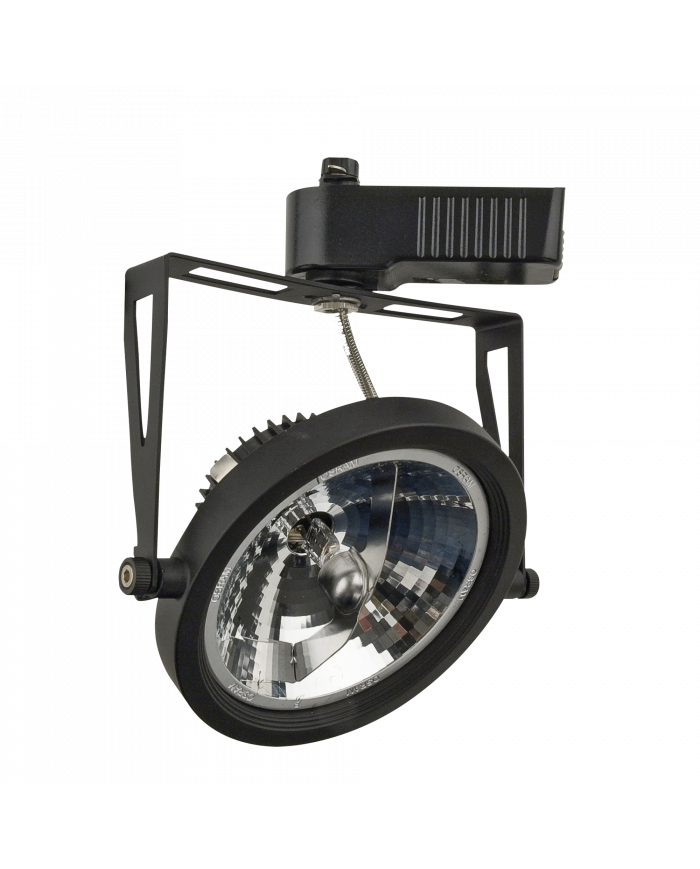 Barcelona Spot binario monofase 111-IRC/G53 (RAL9004) NERO