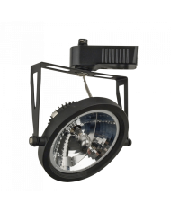 Barcelona Spot binario monofase 111-IRC/G53 (RAL9004) NERO