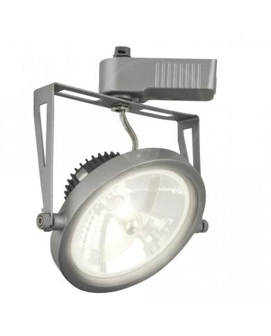 Barcelona Spot binario monofase 111-IRC/G53 (RAL9004) SILVER