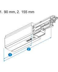Connettore Global Pulse XTS 3-CCT DALI end feed, terra a destra