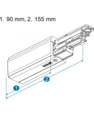 Connettore Global Pulse XTS 3-CCT DALI end feed, terra a destra