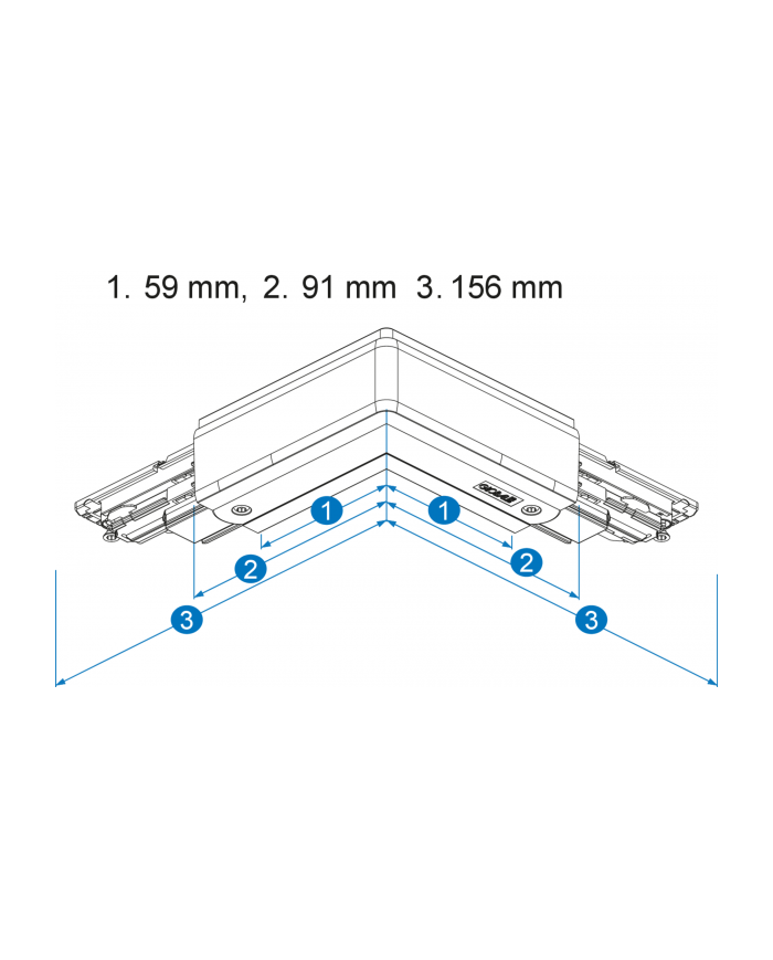Global Pulse XTSN Connettore 3-CCT DALI L, terra a destra BIANCO