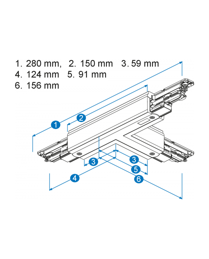 Connettore 3-CCT DALI T, terra sinistra/destra NAXTSNC6402