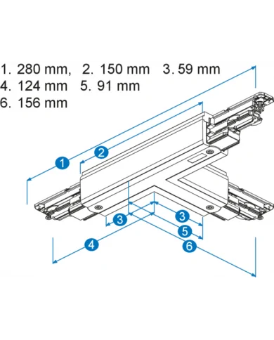 Connettore 3-CCT DALI T, terra sinistra/destra NAXTSNC6403