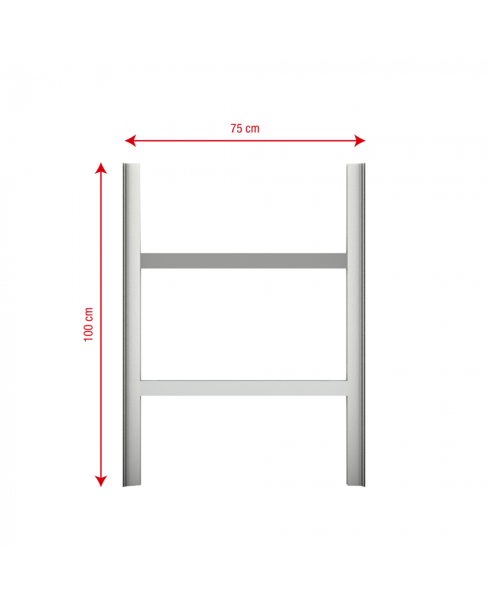 sistema di cornici tessili in alluminio leggero