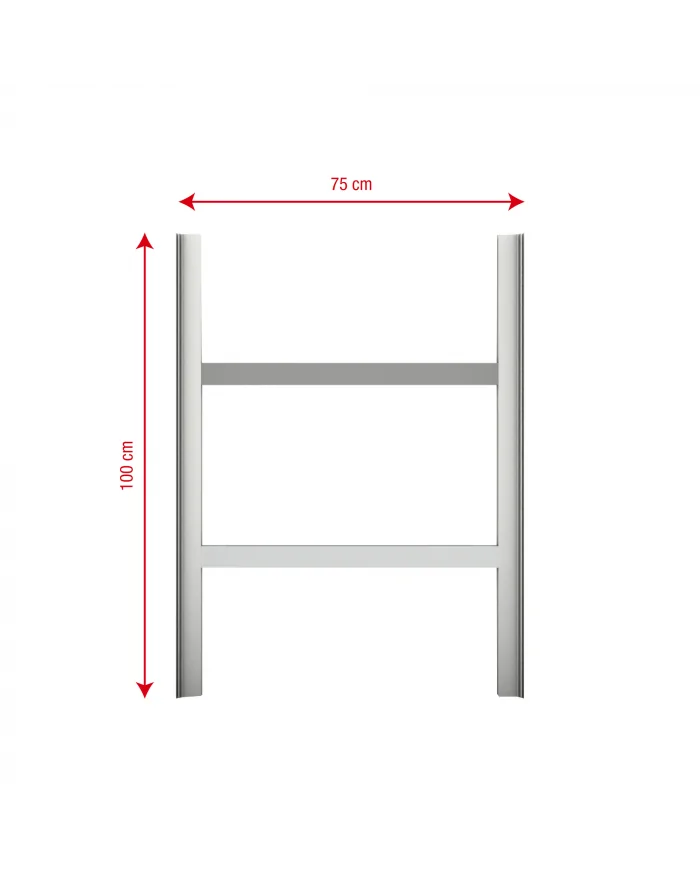 sistema di cornici tessili in alluminio leggero