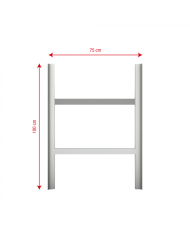sistema di cornici tessili in alluminio leggero