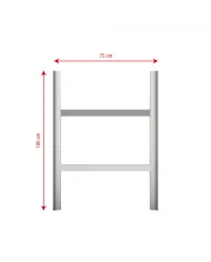 sistema di cornici tessili in alluminio leggero