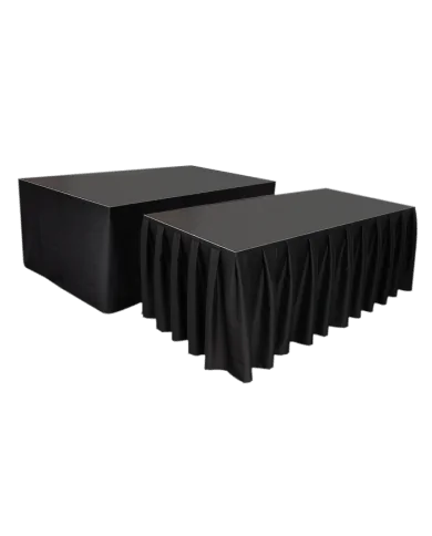 Bordatura per palco in tessuto plissettato certificato