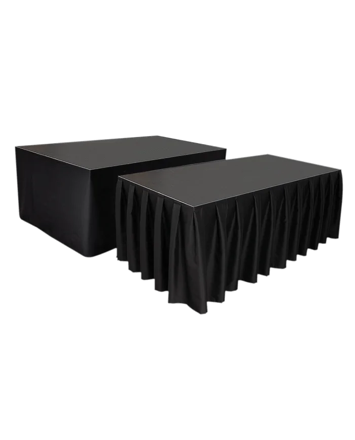 Bordatura per palco in tessuto plissettato certificato