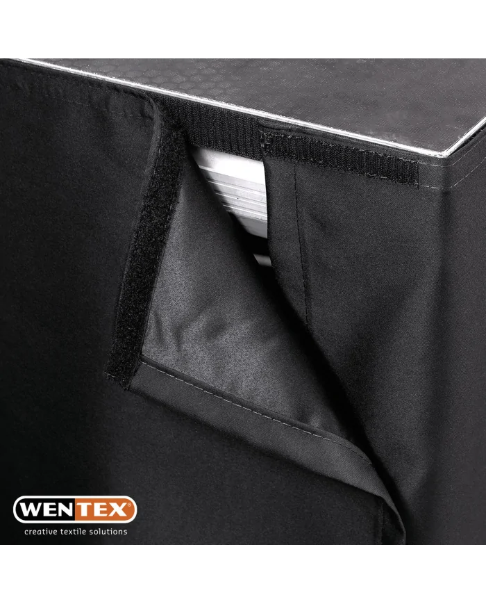 Bordatura per palco in tessuto plissettato certificato