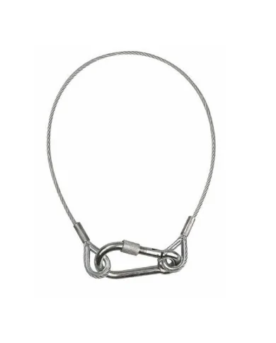 Cavetto di sicurezza con moschettone 4mm Cable Length 50cm 70147