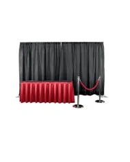 Tenda Pipe and Drape Molton 300 g/mq Colore nero - 400 (L) x 300 (A) cm - plissettato