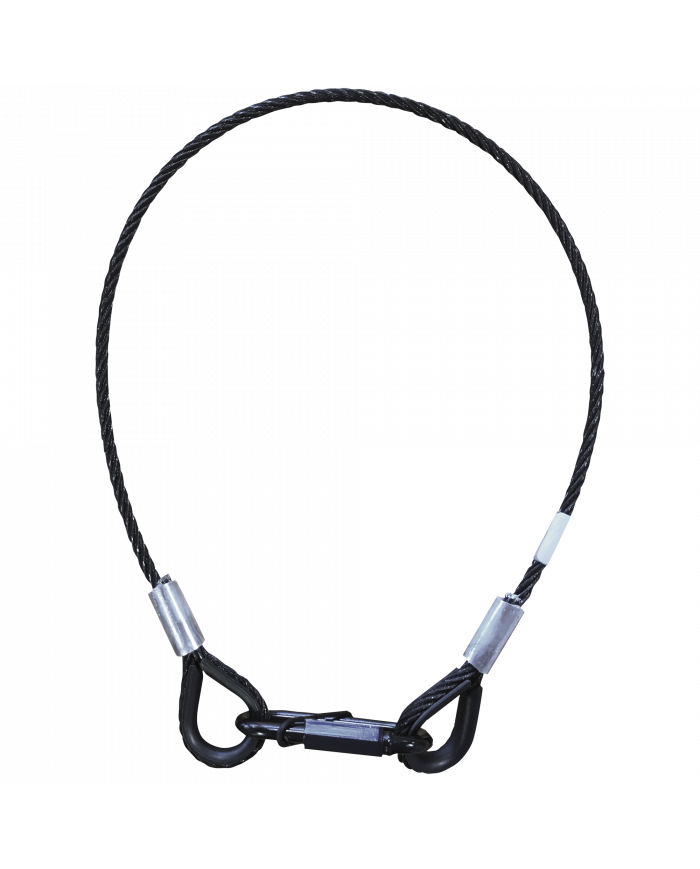 Safety 6 mm è un cavo di emergenza di colore nero da 100 cm Safety 6 mm è un cavo di emergenza di colore nero da 100 cm