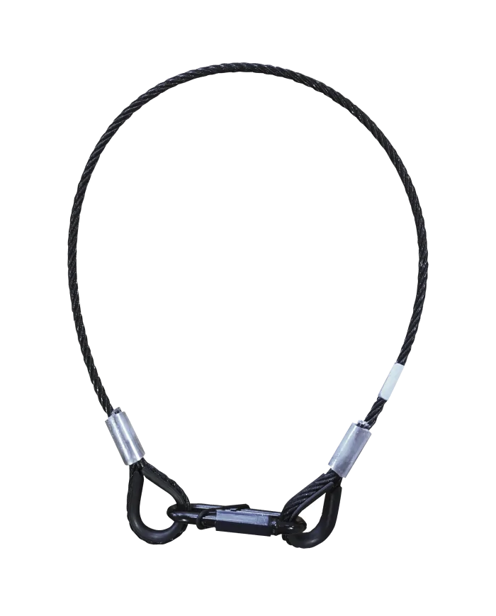 Safety 6 mm è un cavo di emergenza di colore nero da 100 cm