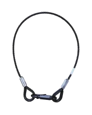Safety 6 mm è un cavo di emergenza di colore nero da 100 cm