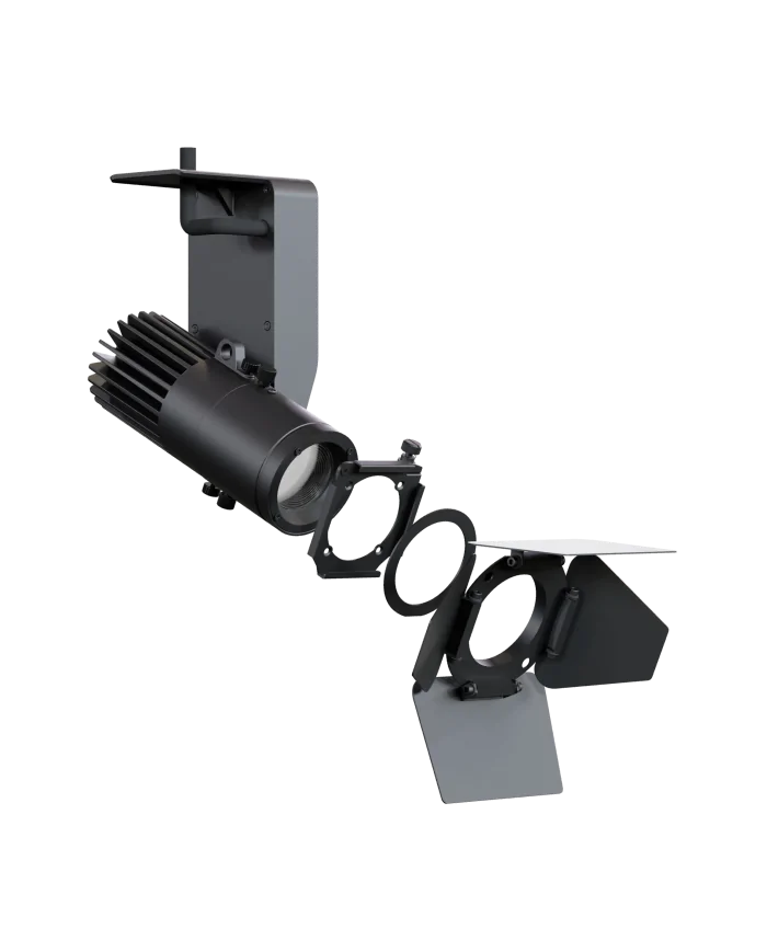 Faretti per esposizioni d'arte o commerciali con sagomatori LED