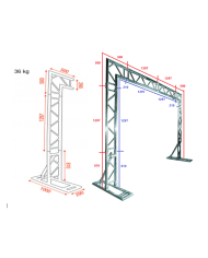 Traliccio americana alluminio per carichi fino a 250 kg: Mobile Dj Truss Traliccio americana alluminio per carichi fino a 250 kg: Mobile Dj Truss