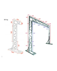 Traliccio americana alluminio per carichi fino a 250 kg: Mobile Dj Truss