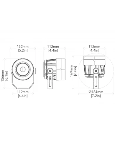 Faretto spot per esterni Spot Bianco Caldo IP66 compatto