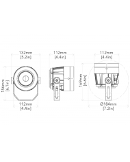 Faretto spot per esterni Spot Bianco Caldo IP66 compatto
