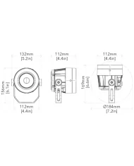 Faretto spot per esterni Spot Bianco Caldo IP66 compatto