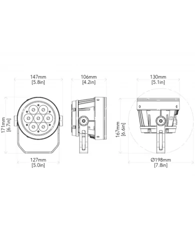l'ArcSpot SFC spot rotondo compatto illuminazione artistica facciate